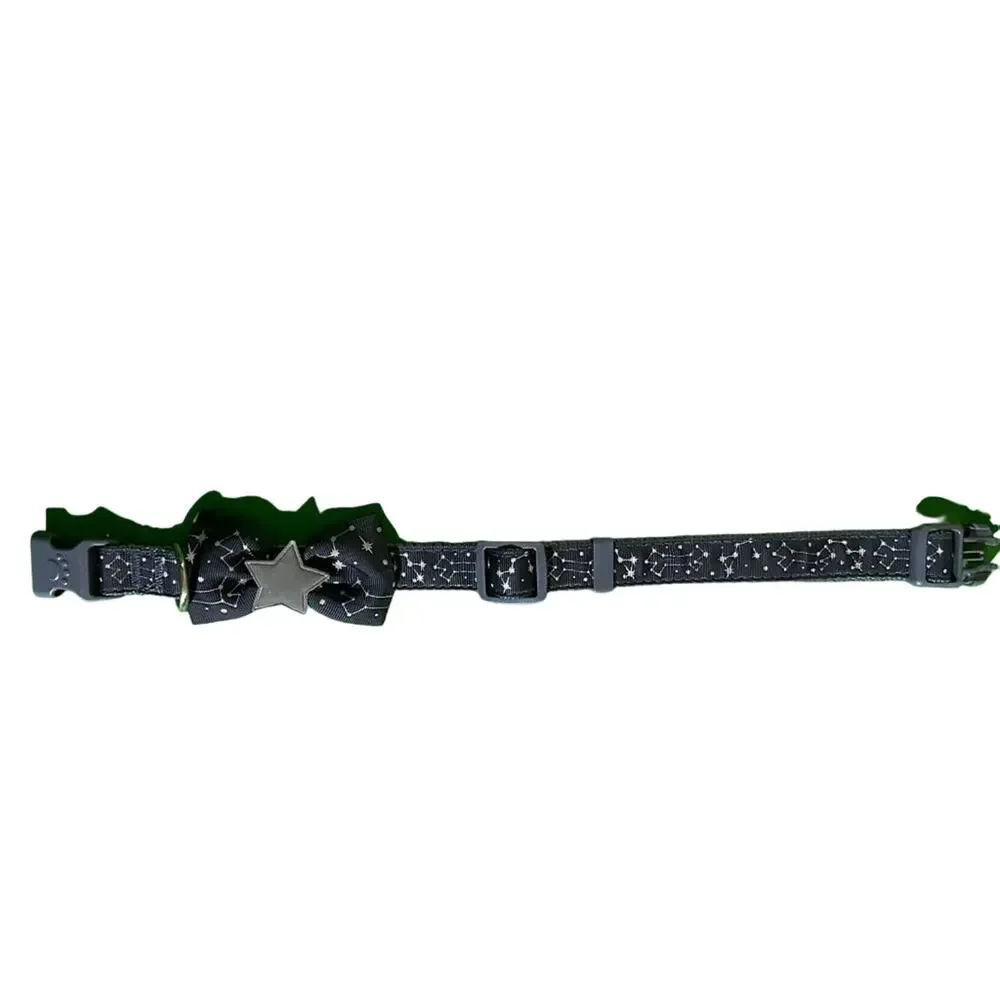 Dark grey stars/galaxy dog collar - Size Medium
